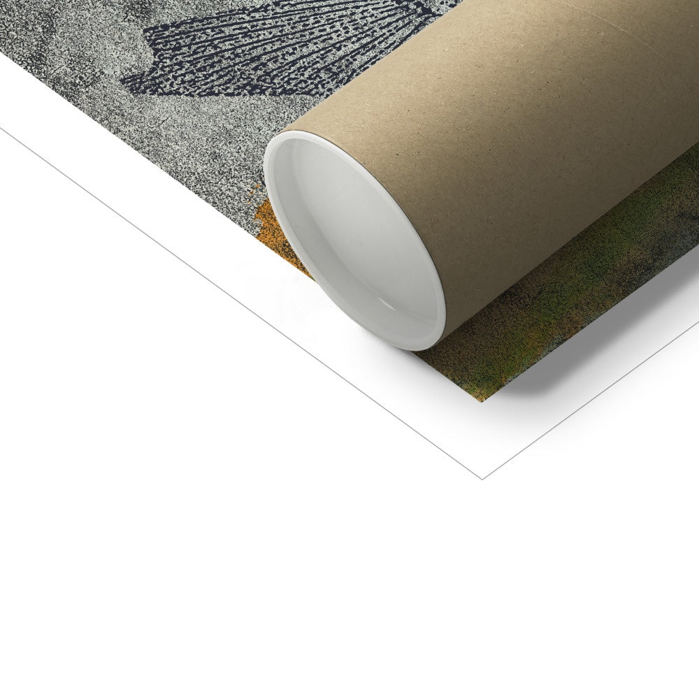 Fish- Orange & Green Fish Tank- Single Fish Fine Art Print