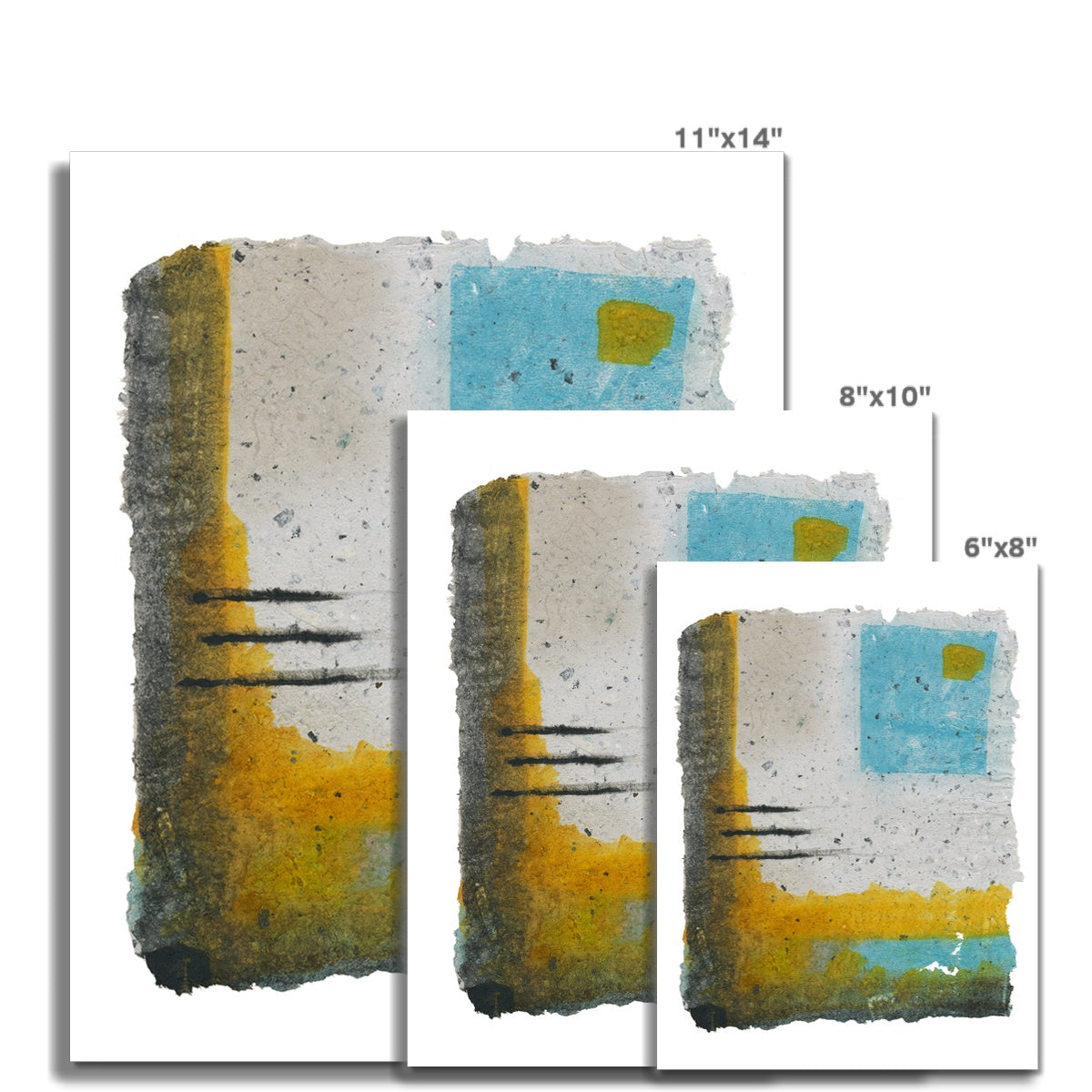 Abstract- Blue Square Fine Art Print